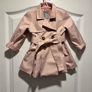 402-Tahari pink 6-9 month lightweight pea coat